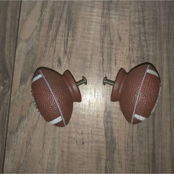 Football Sports Knob Set Of 2 Cabinet Drawer Pulls. - Picture 5 of 5